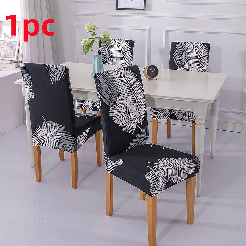 Printed Stretch Chair Cover Washable Set for Dining Room Sofa