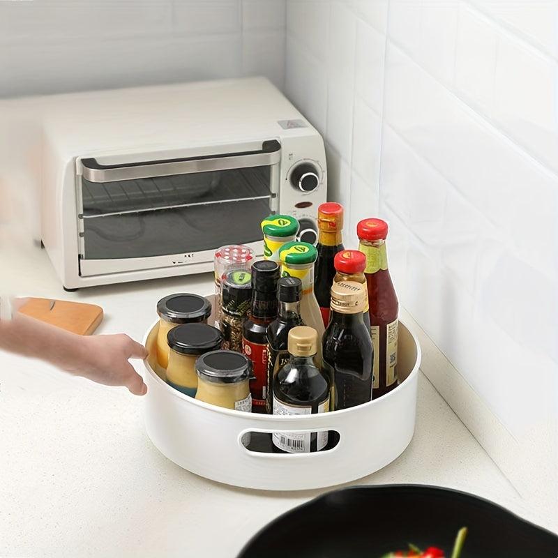 Rotating Kitchen Spice Rack with Convenient Countertop Storage