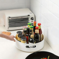 Rotating Kitchen Spice Rack with Convenient Countertop Storage