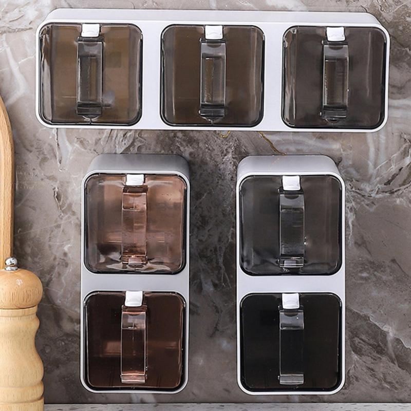 1pc Wall Mounted Seasoning Jar Bottle
