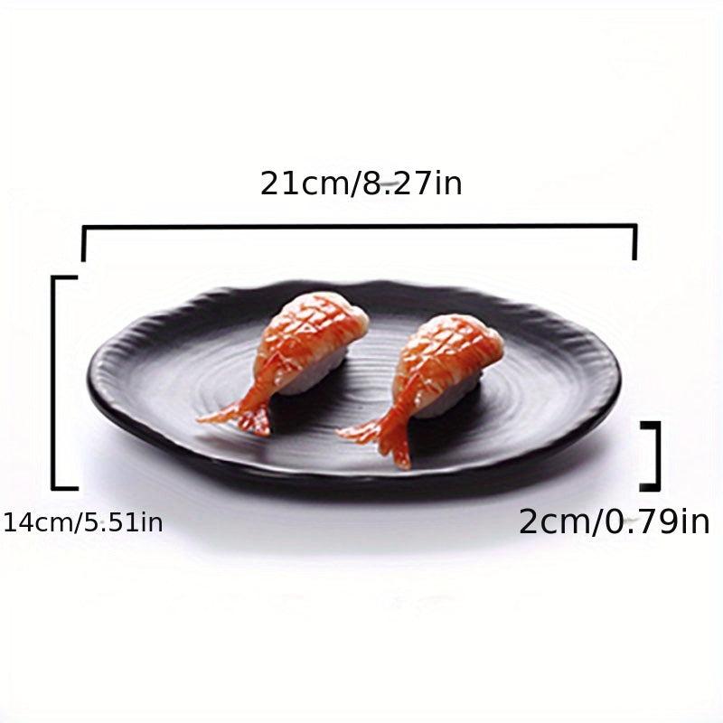 Melamine Frosted Oval Plate Sushi Plate Hot Pot Barbecue Plate Cold Dish Plate