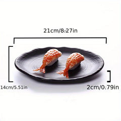 Melamine Frosted Oval Plate Sushi Plate Hot Pot Barbecue Plate Cold Dish Plate