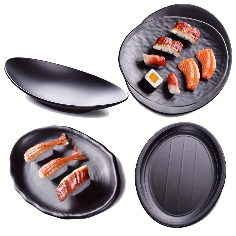 Melamine Frosted Oval Plate Sushi Plate Hot Pot Barbecue Plate Cold Dish Plate