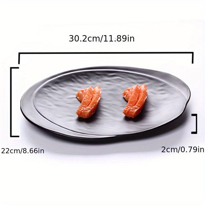 Melamine Frosted Oval Plate Sushi Plate Hot Pot Barbecue Plate Cold Dish Plate