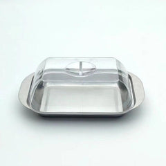 Stainless Steel Butter Dish and Cheese Box with Lid