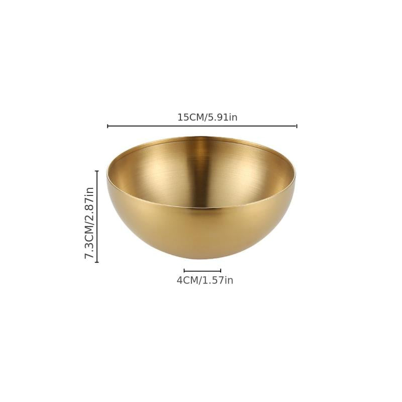 1pc Stainless Steel Bowl Salad Soup Grain Bowl