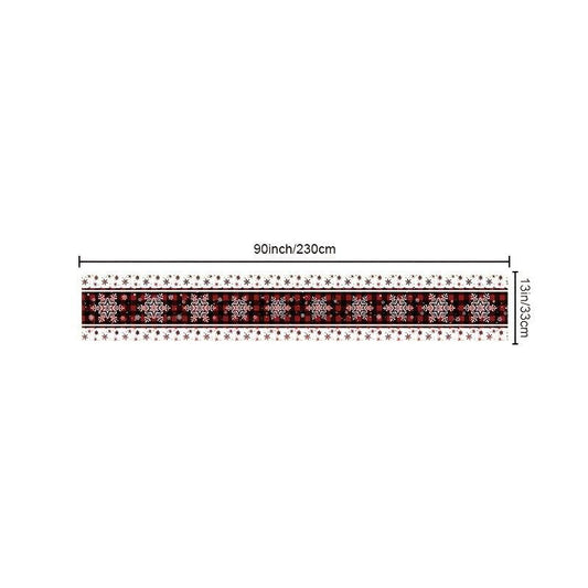 Snowflake Plaid Table Runner Festive Christmas Decor for Home & Parties
