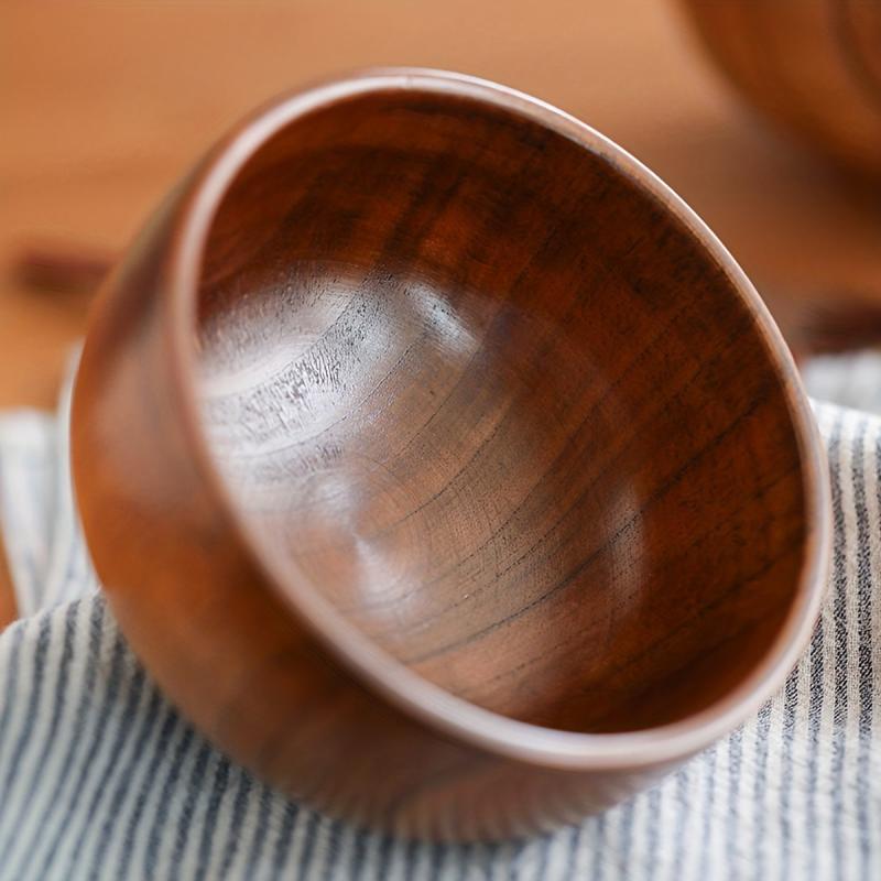 1pc Acid Jujube Wood Bowl Anti-scalding Anti-fall Retro Camping Tableware