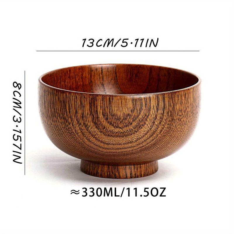1pc Acid Jujube Wood Bowl Anti-scalding Anti-fall Retro Camping Tableware