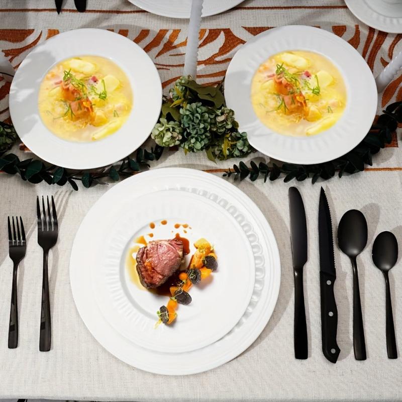 6pc Silverware Set Stainless Steel Flatware Cutlery Mirror Polished Utensils