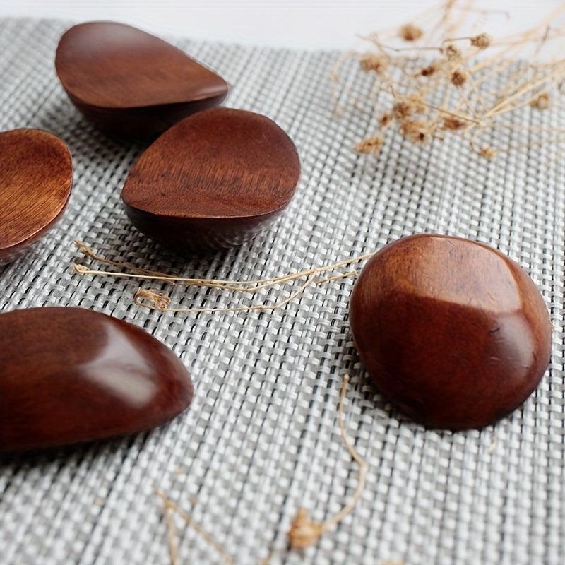 5pcs Nanmu Wooden Chopsticks Holder Retro and Environmentally Friendly