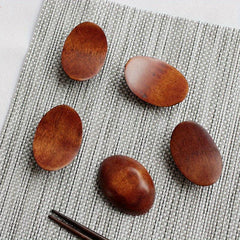 5pcs Nanmu Wooden Chopsticks Holder Retro and Environmentally Friendly