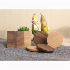 2pcs Wooden Coaster Set for Tea & Coffee, Heat Insulation Mats