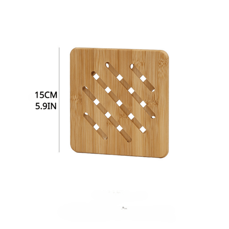 Bamboo Trivet Mat Heat Insulating Hot Pads Kitchen