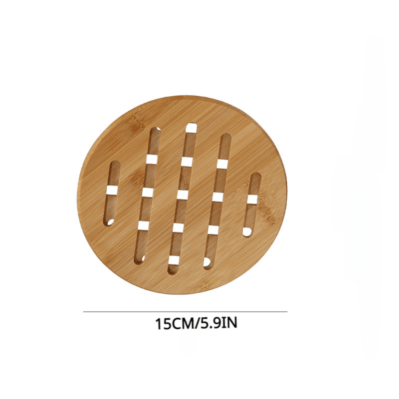 Bamboo Trivet Mat Heat Insulating Hot Pads Kitchen