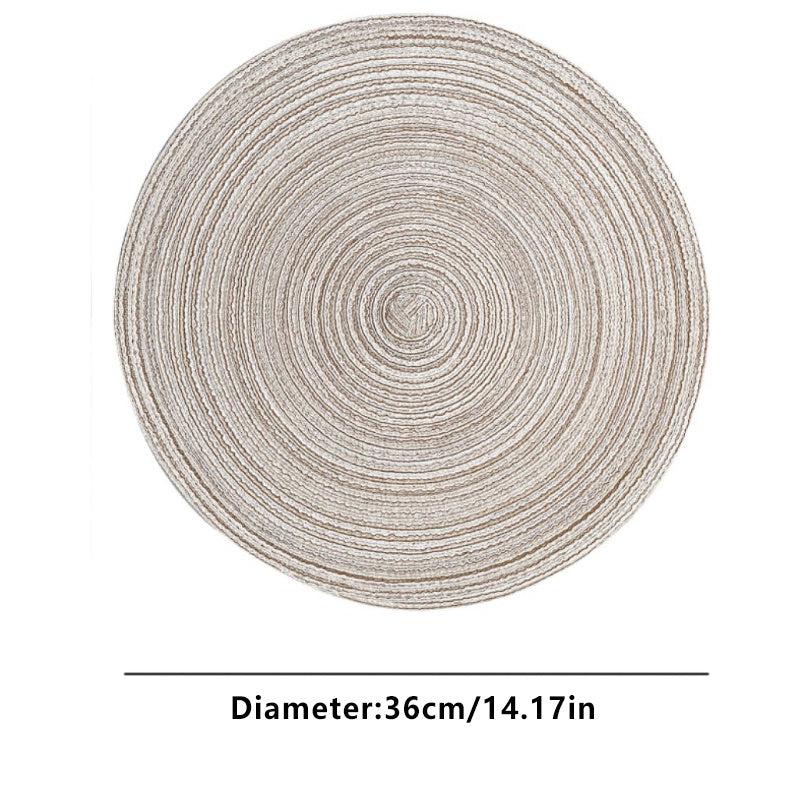 Round Braided Placemat Heat Resistant Table Mat Washable Home Decor
