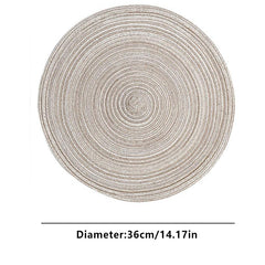 Round Braided Placemat Heat Resistant Table Mat Washable Home Decor