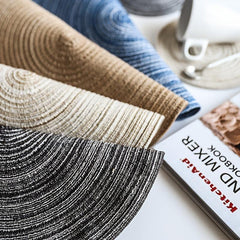 Round Braided Placemat Heat Resistant Table Mat Washable Home Decor