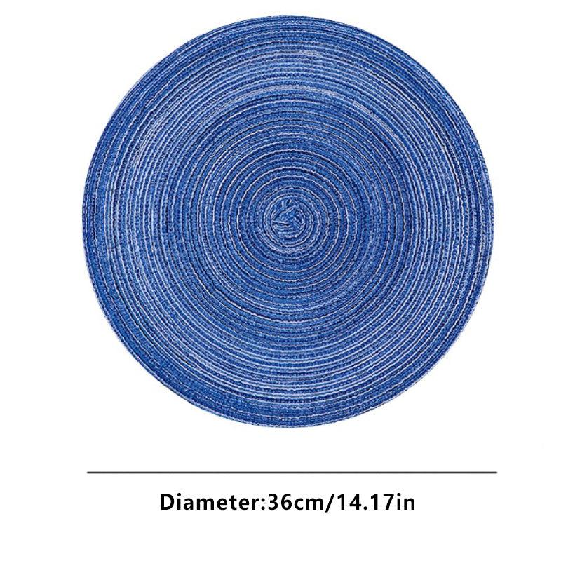 Round Braided Placemat Heat Resistant Table Mat Washable Home Decor