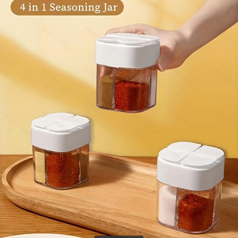 4in1 Seasoning Bottle Spice Shakers MSG Salt Pepper Storage