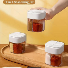 4in1 Seasoning Bottle Spice Shakers MSG Salt Pepper Storage