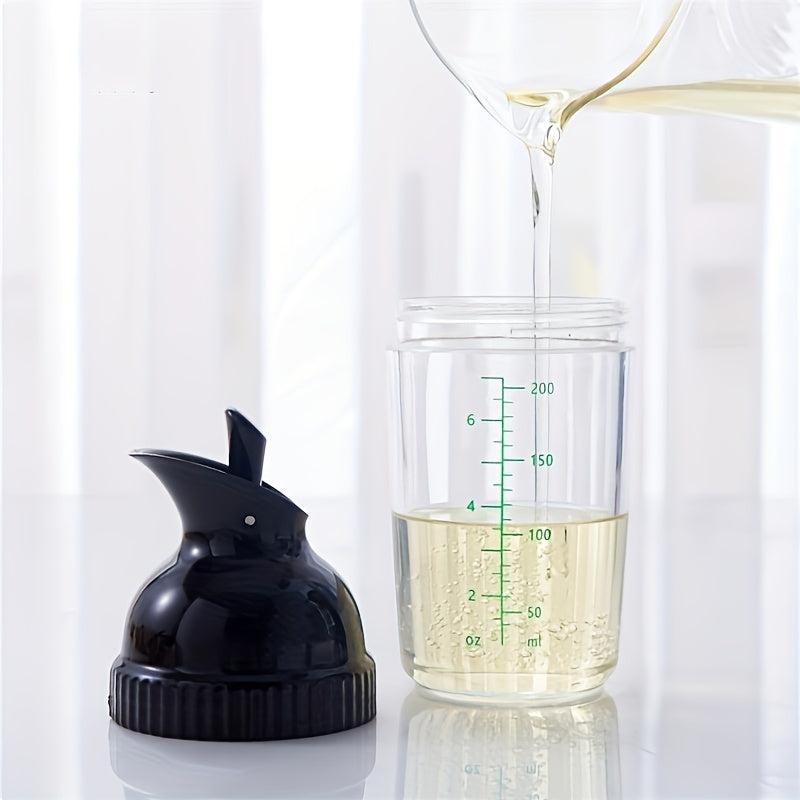 Leak Proof Salad Dressing Shaker Glass Jar Lid Essential Kitchen