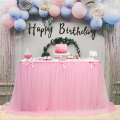 Table Skirt For Rectangle/Round Tables Ruffle Table Cloth for Party Wedding