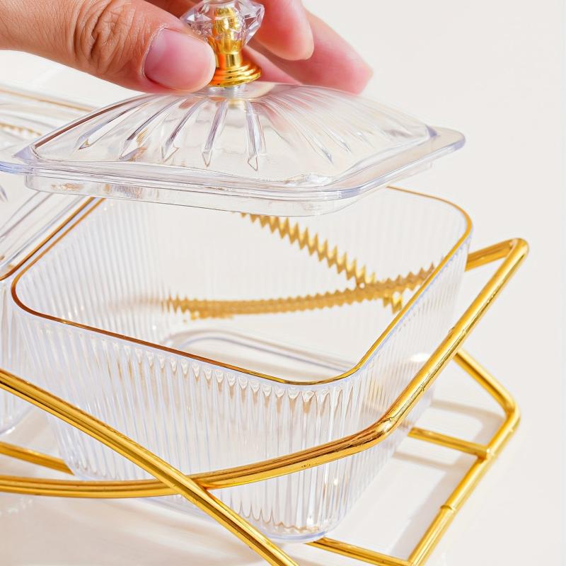 Transparent Beaded Snack Plate Set for Parties