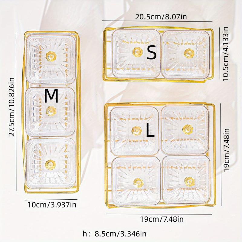 Transparent Beaded Snack Plate Set for Parties