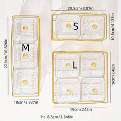 Transparent Beaded Snack Plate Set for Parties