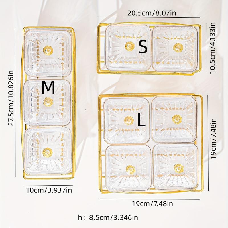 Transparent Beaded Snack Plate Set for Parties