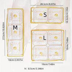 Transparent Beaded Snack Plate Set for Parties