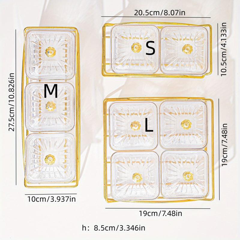 Transparent Beaded Snack Plate Set for Parties