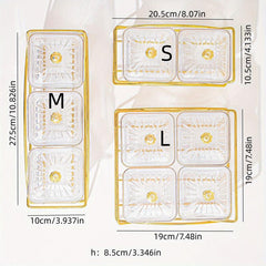 Transparent Beaded Snack Plate Set for Parties