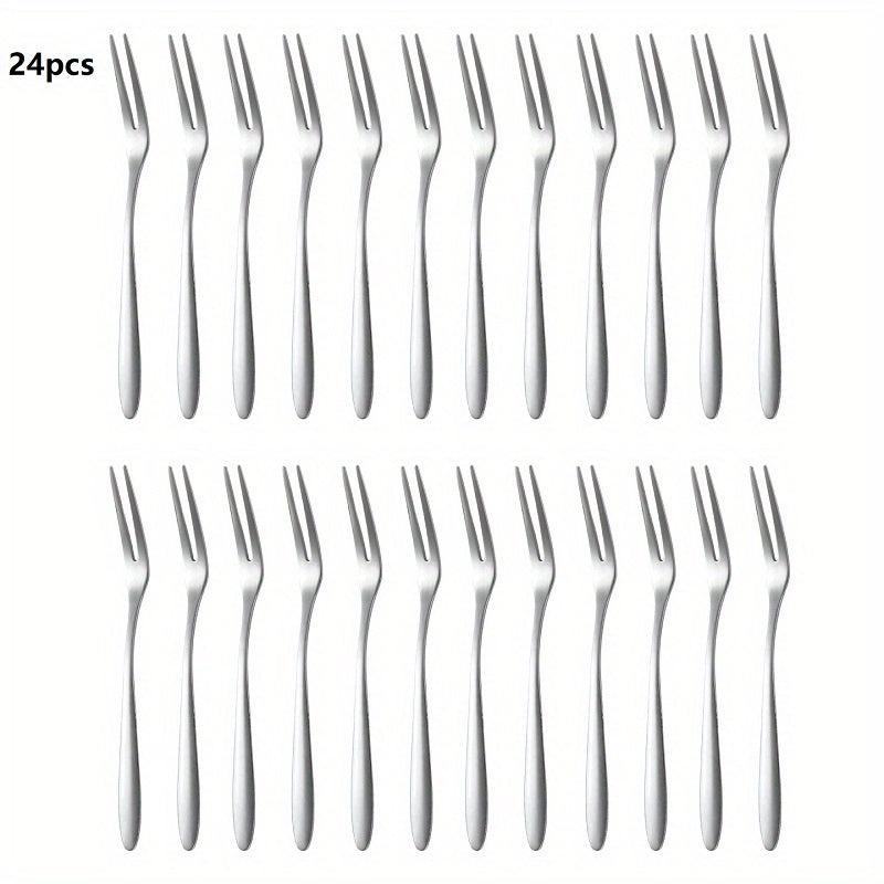 Stainless Steel Fruit Picks Salad Forks Reusable Multifunctional Forks
