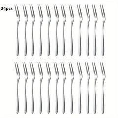 Stainless Steel Fruit Picks Salad Forks Reusable Multifunctional Forks