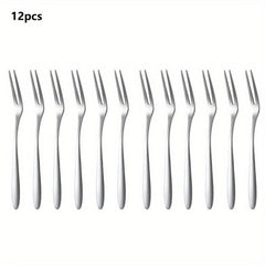 Stainless Steel Fruit Picks Salad Forks Reusable Multifunctional Forks