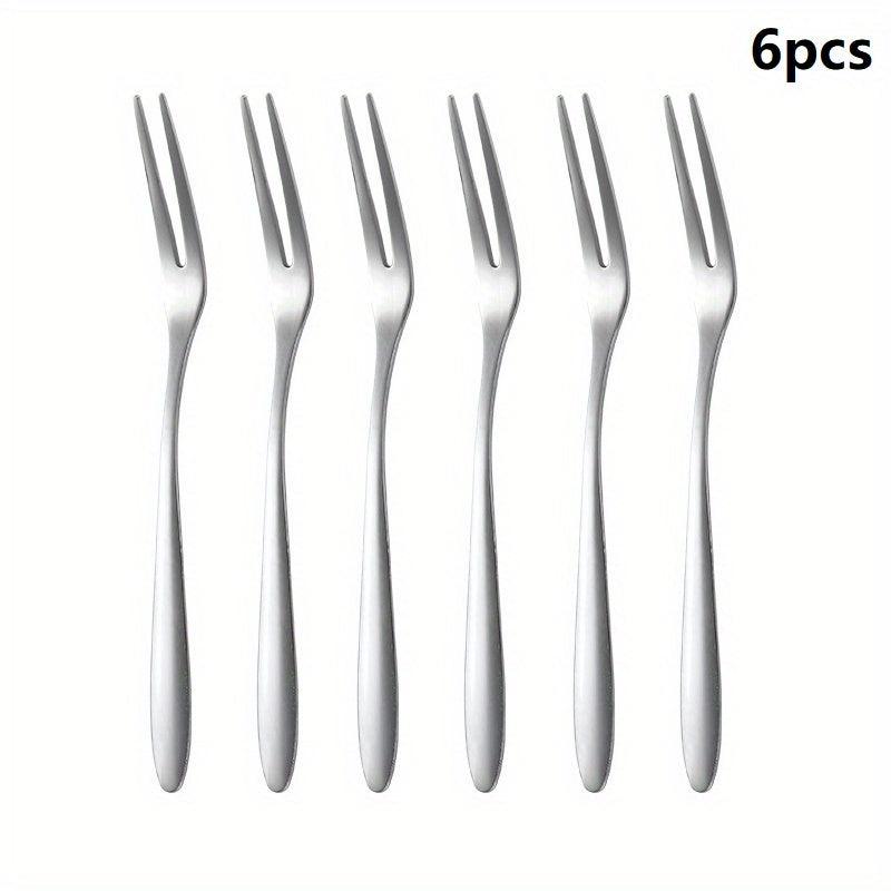 Stainless Steel Fruit Picks Salad Forks Reusable Multifunctional Forks