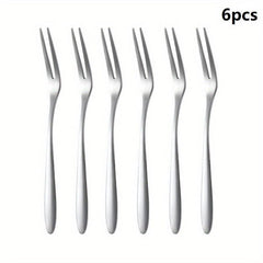 Stainless Steel Fruit Picks Salad Forks Reusable Multifunctional Forks