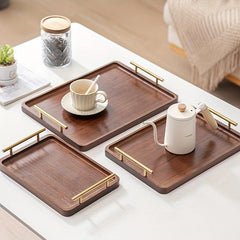 Wood Serving Tray for Food Snacks Drinks Sushi Pizza Desserts Cakes