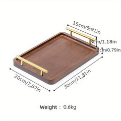 Wood Serving Tray for Food Snacks Drinks Sushi Pizza Desserts Cakes