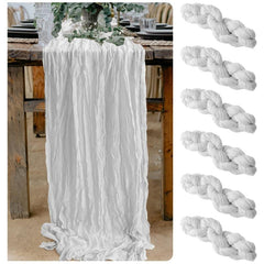 Boho Cheesecloth Table Runner for Wedding Bridal Baby Shower Ho