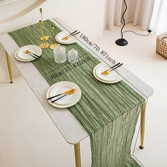Boho Cheesecloth Table Runner for Wedding Bridal Baby Shower Ho