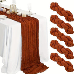 Boho Cheesecloth Table Runner for Wedding Bridal Baby Shower Ho