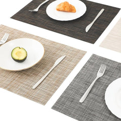 6pcs Vinyl Placemats for Dining Washable Stain Resistant Mats