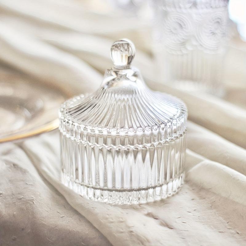 Clear Candy Jar Crystal Covered Candy Bowl Jewellery