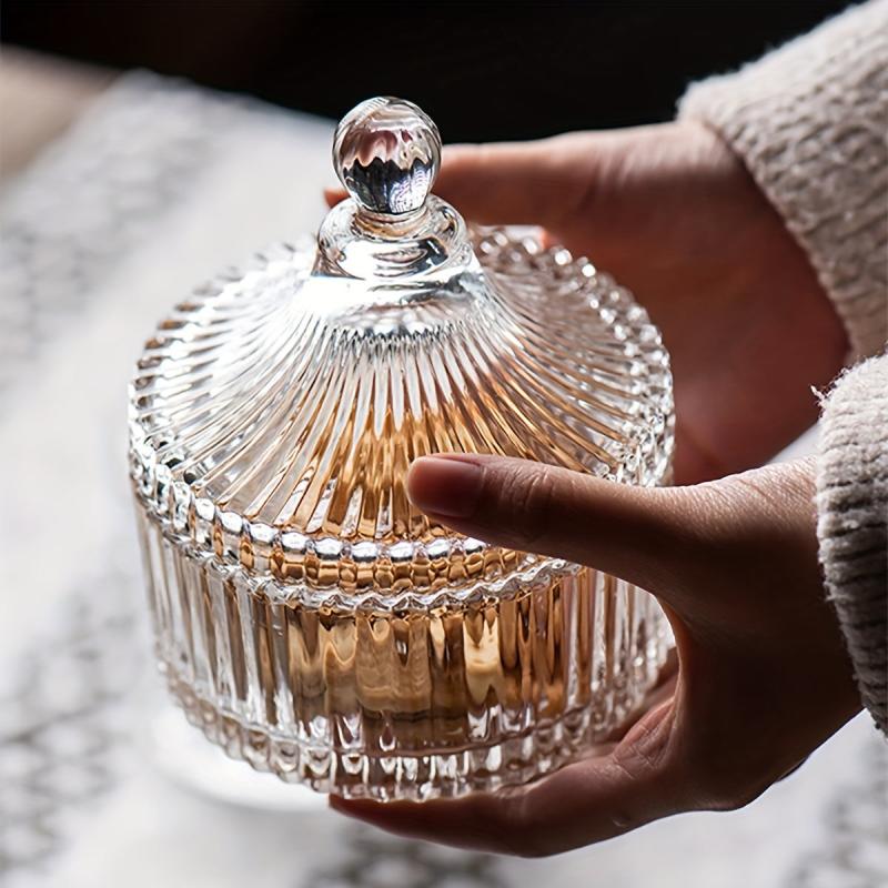 Clear Candy Jar Crystal Covered Candy Bowl Jewellery