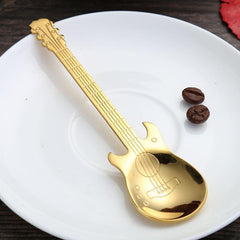 304 Stainless Steel Guitar Spoon - Perfect for Coffee Ice Cream and Desserts