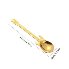 304 Stainless Steel Guitar Spoon - Perfect for Coffee Ice Cream and Desserts