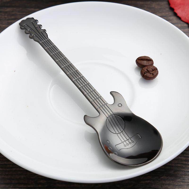 304 Stainless Steel Guitar Spoon - Perfect for Coffee Ice Cream and Desserts
